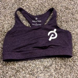 Purple peloton sports bra